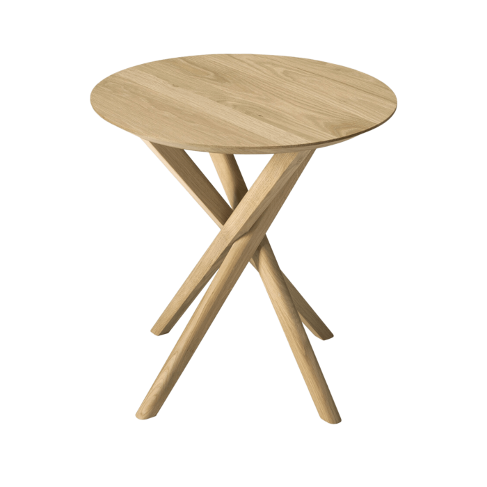 Ethnicraft Oak Mikado Side Table W50/D50/H50cm – Solid Oak